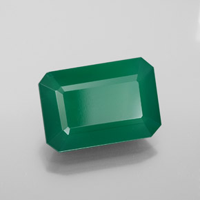 Agate vert naturelle transparent, 6,10 ct, transparent / translucide