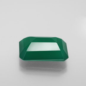 Agate vert naturelle transparent, 6,10 ct, transparent / translucide