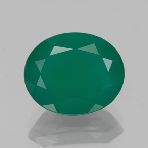 Agate vert naturelle transparent, 3,99 ct, transparent / translucide