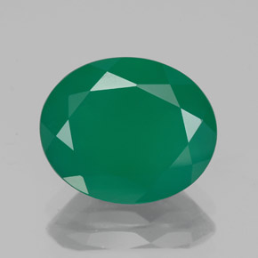 Agate vert naturelle transparent, 3,93 ct, transparent / translucide