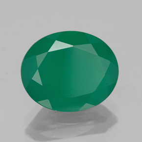 Agate vert naturelle transparent, 3,93 ct, transparent / translucide
