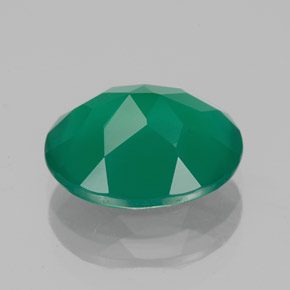 Agate vert naturelle transparent, 3,93 ct, transparent / translucide