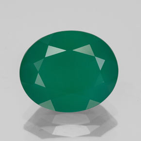 Agate vert naturelle transparent, 3,97 ct, transparent / translucide