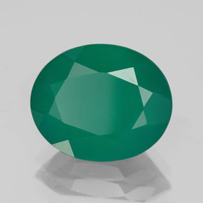 Agate vert naturelle transparent, 3,97 ct, transparent / translucide