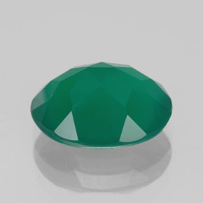 Agate vert naturelle transparent, 3,97 ct, transparent / translucide