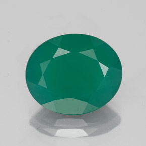 Agate vert naturelle transparent, 3,78 ct, transparent / translucide