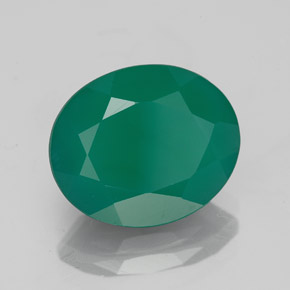 Agate vert naturelle transparent, 3,78 ct, transparent / translucide