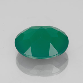 Agate vert naturelle transparent, 3,78 ct, transparent / translucide