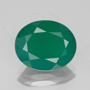 Agate vert naturelle transparent, 3,76 ct, transparent / translucide