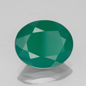 Agate vert naturelle transparent, 3,76 ct, transparent / translucide