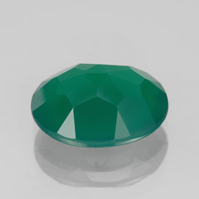 Agate vert naturelle transparent, 3,76 ct, transparent / translucide