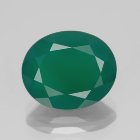 Agate vert naturelle transparent, 4,10 ct, transparent / translucide