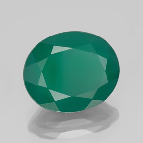 Agate vert naturelle transparent, 4,10 ct, transparent / translucide
