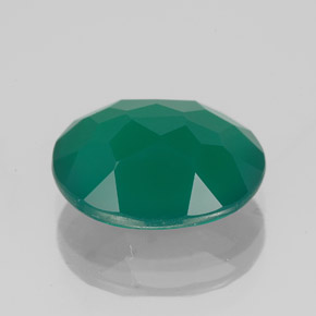 Agate vert naturelle transparent, 4,10 ct, transparent / translucide