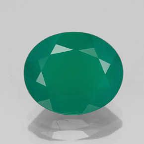 Agate vert naturelle transparent, 3,96 ct, transparent / translucide
