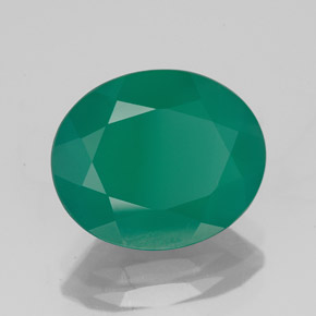 Agate vert naturelle transparent, 3,96 ct, transparent / translucide