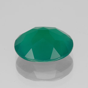 Agate vert naturelle transparent, 3,96 ct, transparent / translucide