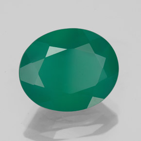 Agate vert naturelle transparent, 4,35 ct, transparent / translucide