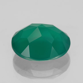 Agate vert naturelle transparent, 4,35 ct, transparent / translucide