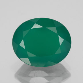 Agate vert naturelle transparent, 4,46 ct, transparent / translucide