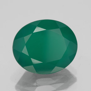 Agate vert naturelle transparent, 4,46 ct, transparent / translucide