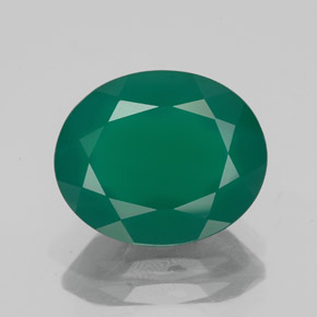 Agate vert naturelle transparent, 3,73 ct, transparent / translucide