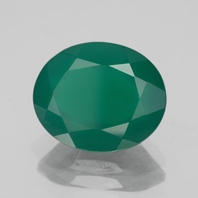 Agate vert naturelle transparent, 3,73 ct, transparent / translucide