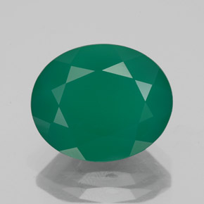 Agate vert naturelle transparent, 4,55 ct, transparent / translucide
