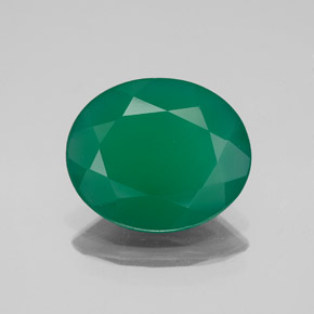 Agate vert naturelle transparent, 2,98 ct, transparent / translucide