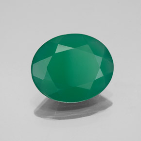 Agate vert naturelle transparent, 2,98 ct, transparent / translucide