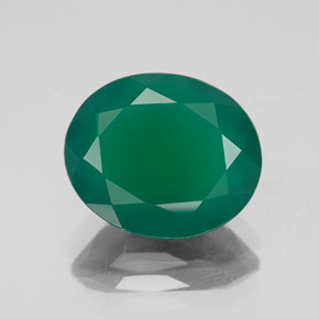 Agate vert naturelle transparent, 4,13 ct, transparent / translucide