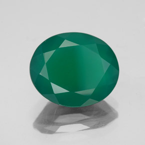 Agate vert naturelle transparent, 4,13 ct, transparent / translucide
