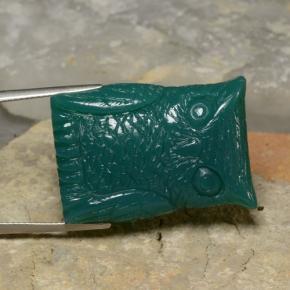 Agate vert naturelle forme fantaisie, 39,61 ct, translucide