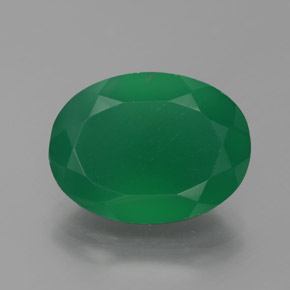 Agate vert naturelle transparent, 7,75 ct, transparent / translucide