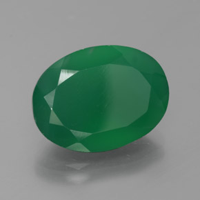 Agate vert naturelle transparent, 7,75 ct, transparent / translucide