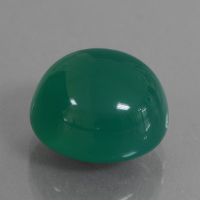 Agate vert naturelle coupe ovale, 8,33 ct, translucide