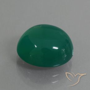 Agate Vert moyen naturelle ovale, 7.28 ct, Translucide
