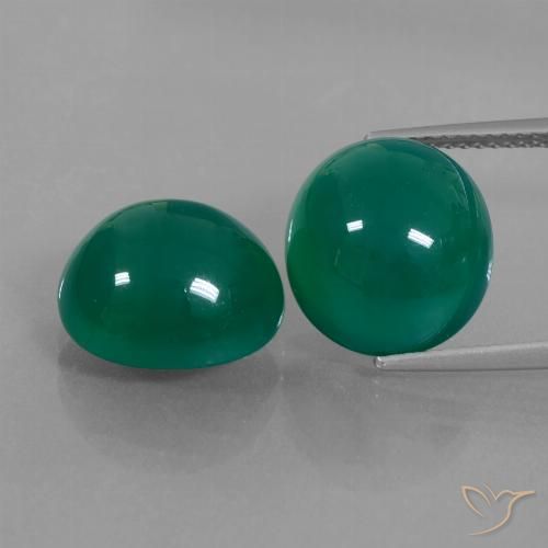 14.56ctw Naturel Vert moyen Agate, ovale, Translucide