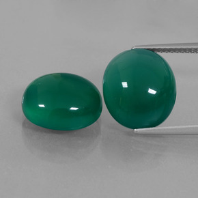 Achetez naturel ct Vert Agate gems, Coupe ovale, En provenance Inde chez GemSelect. En stock, livraison internationale!