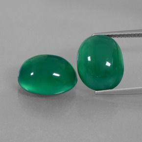Achetez naturel 12,08ct vert agate gems, coupe ovale, en provenance inde chez gemselect. en stock, livraison internationale!