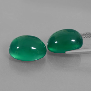 Achetez naturel 12,08ct vert agate gems, coupe ovale, en provenance inde chez gemselect. en stock, livraison internationale!
