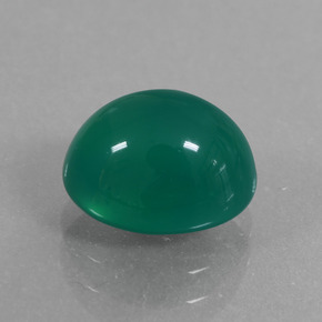 Agate Vert moyen naturelle Coupe ovale, 2.77 ct, Translucide