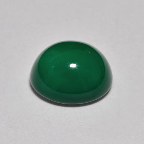 Agate vert naturelle coupe ovale, 2,80 ct, translucide