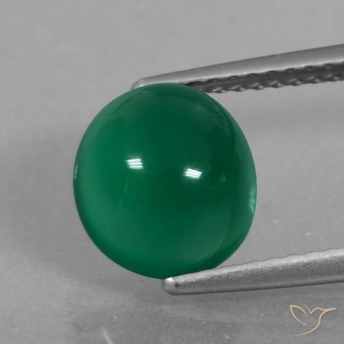2.75ct Naturel Forêt verte Agate, ovale, Translucide