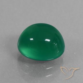 Agate Forêt verte naturelle ovale, 2.75 ct, Translucide