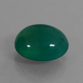 Agate vert forêt naturelle coupe ovale, 3,89 ct, translucide