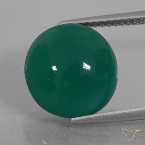 7.25ct Naturel Vert moyen Agate, ovale, Translucide