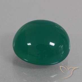 Agate Vert moyen naturelle ovale, 7.25 ct, Translucide