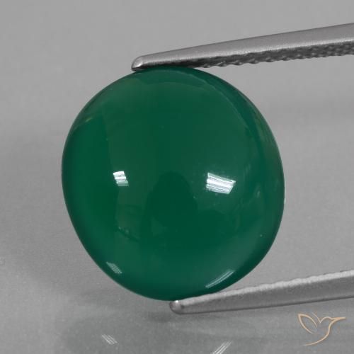 5.73ct Naturel Vert Agate, ovale, Translucide