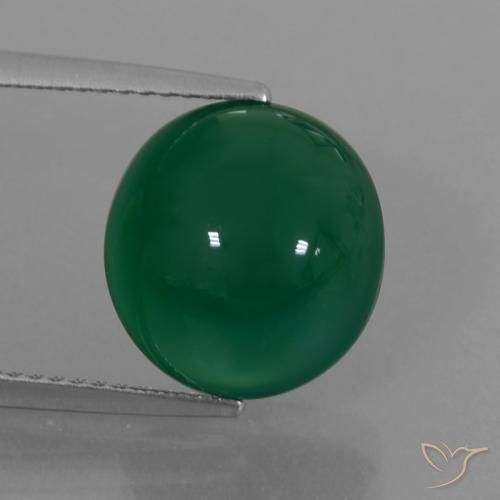 6.28ct Naturel Vert jaunâtre Agate, ovale, Translucide